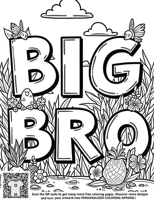 FREE Big Bro Coloring Page - Printable Download