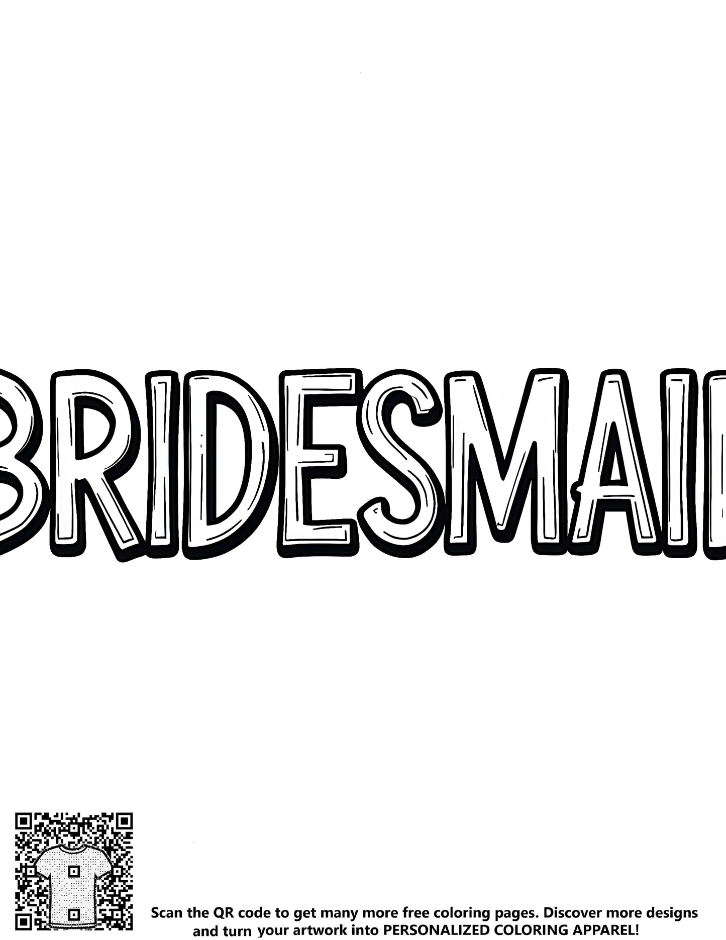 FREE Bridesmaid Coloring Page Download NOW