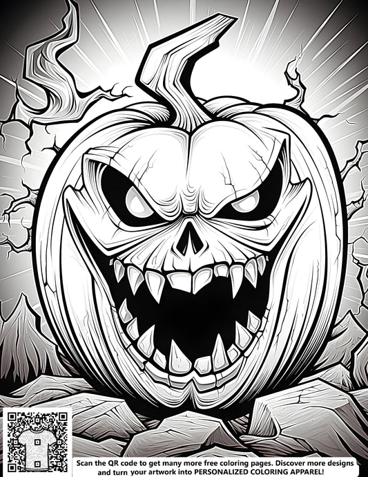 FREE Halloween Pumpkin Coloring Page - Download NOW