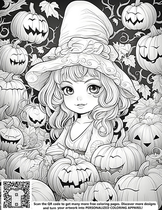 FREE Halloween Witch Coloring Page - Download NOW