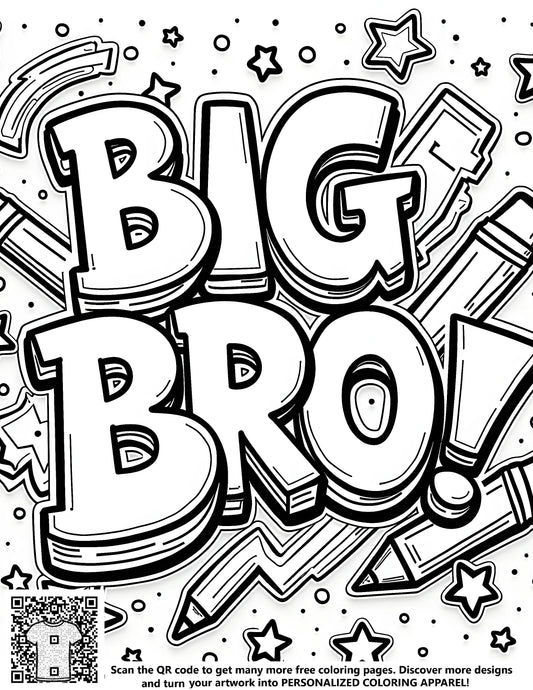 FREE Big Bro Coloring Page - Printable Download