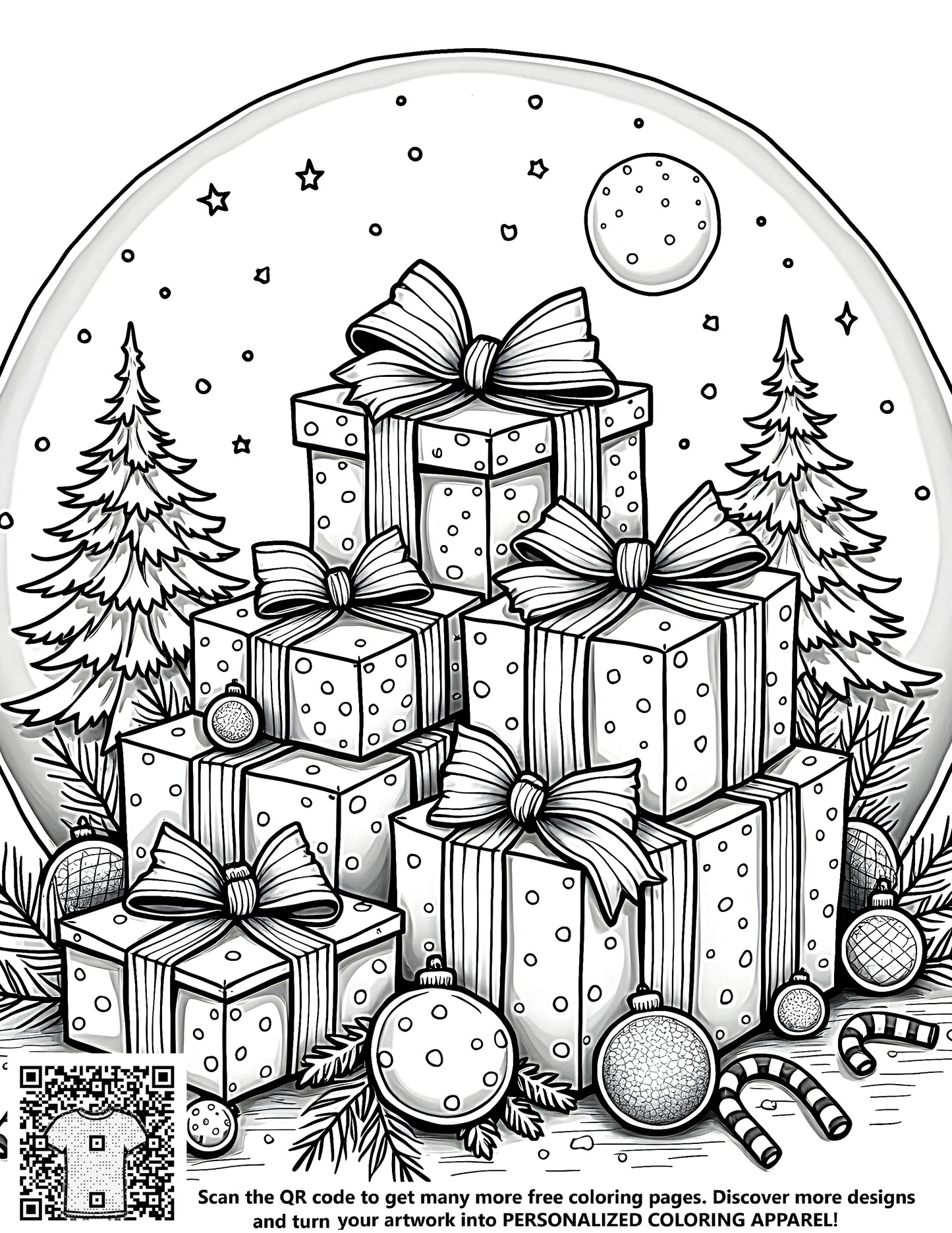 FREE Christmas Gifts Coloring Page - Download NOW