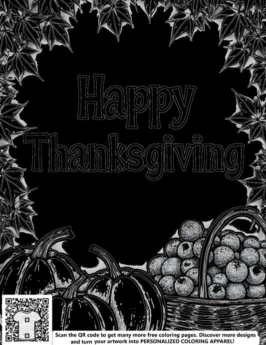 FREE Thanksgiving Coloring Page - Download NOW