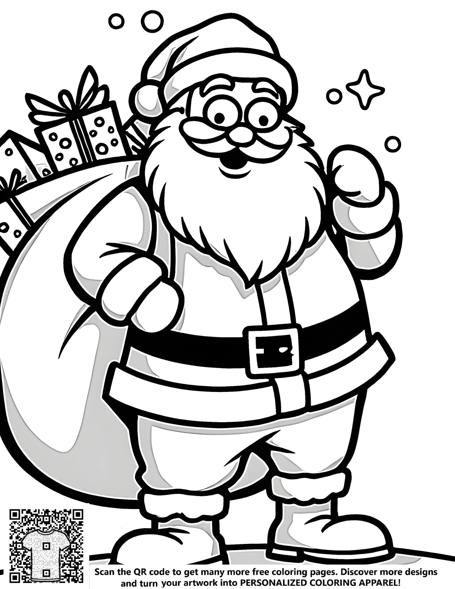 FREE Santa Claus Coloring Page - Festive Printable Download