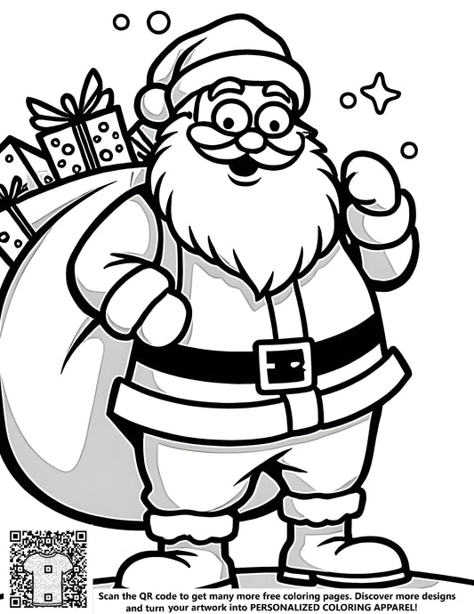 FREE Santa Claus Coloring Page - Festive Printable Download