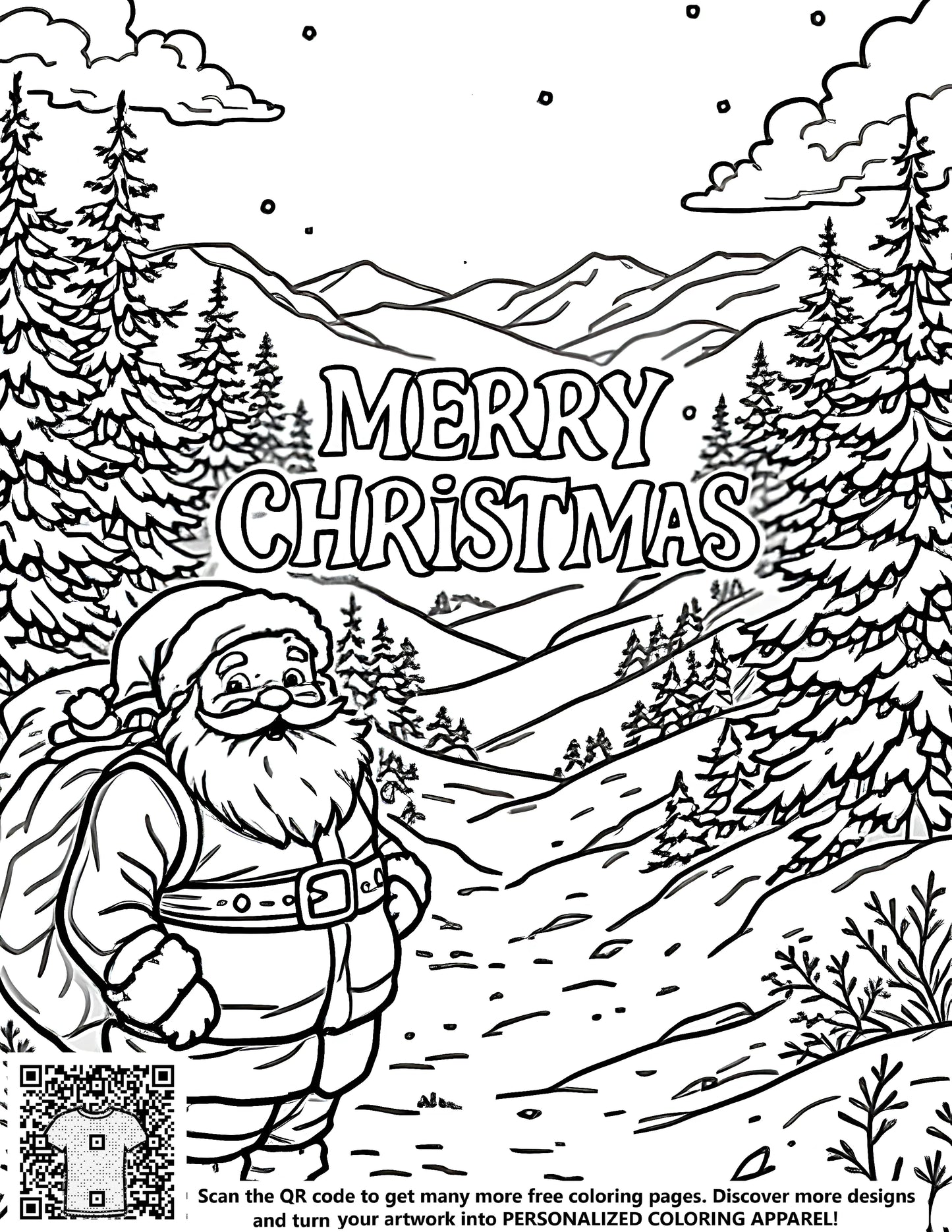 FREE Santa Claus Christmas Coloring Page Download