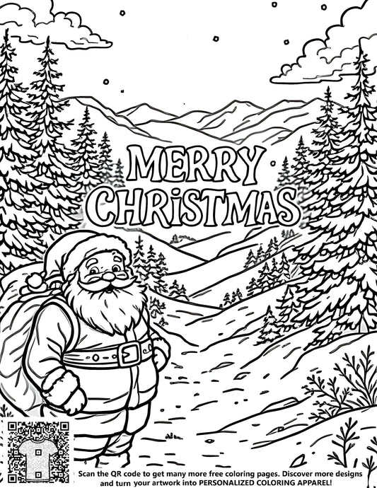 FREE Santa Claus Christmas Coloring Page Download
