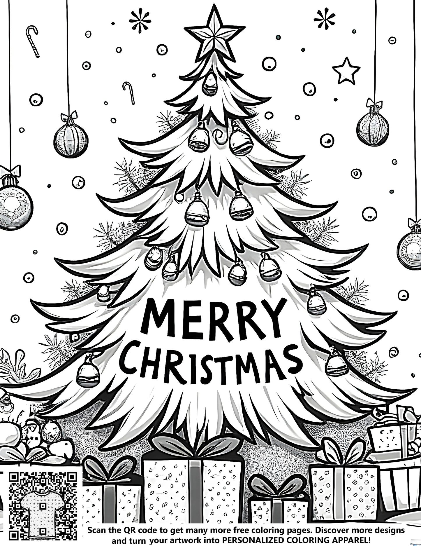 FREE Christmas Tree Coloring Page - Download NOW