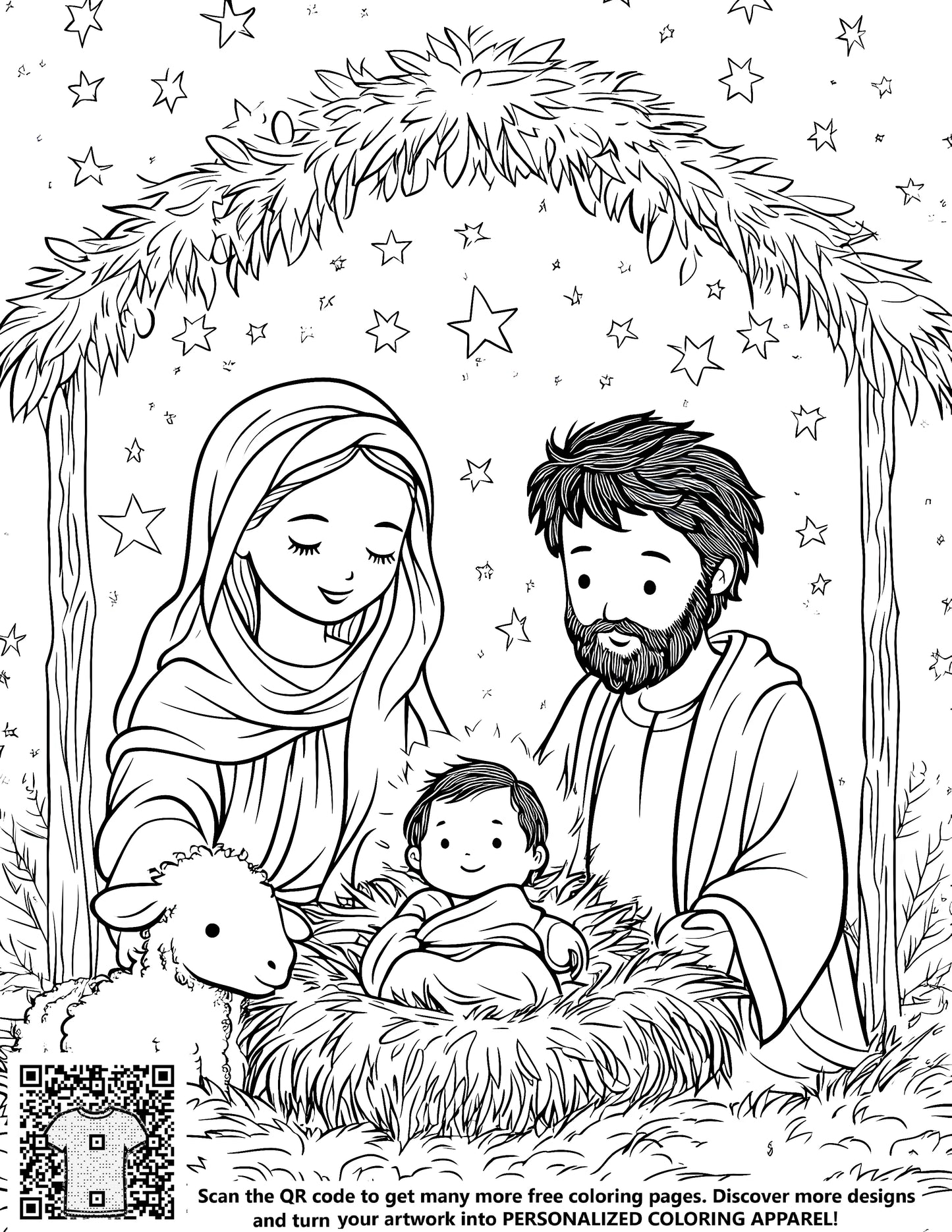 FREE Nativity Scene Coloring Page - Download NOW for Christmas Joy
