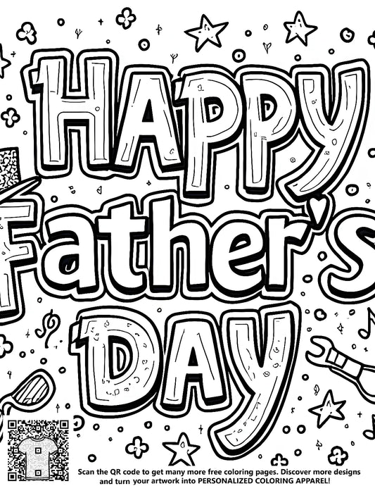FREE Happy Father's Day Coloring Page Download NOW