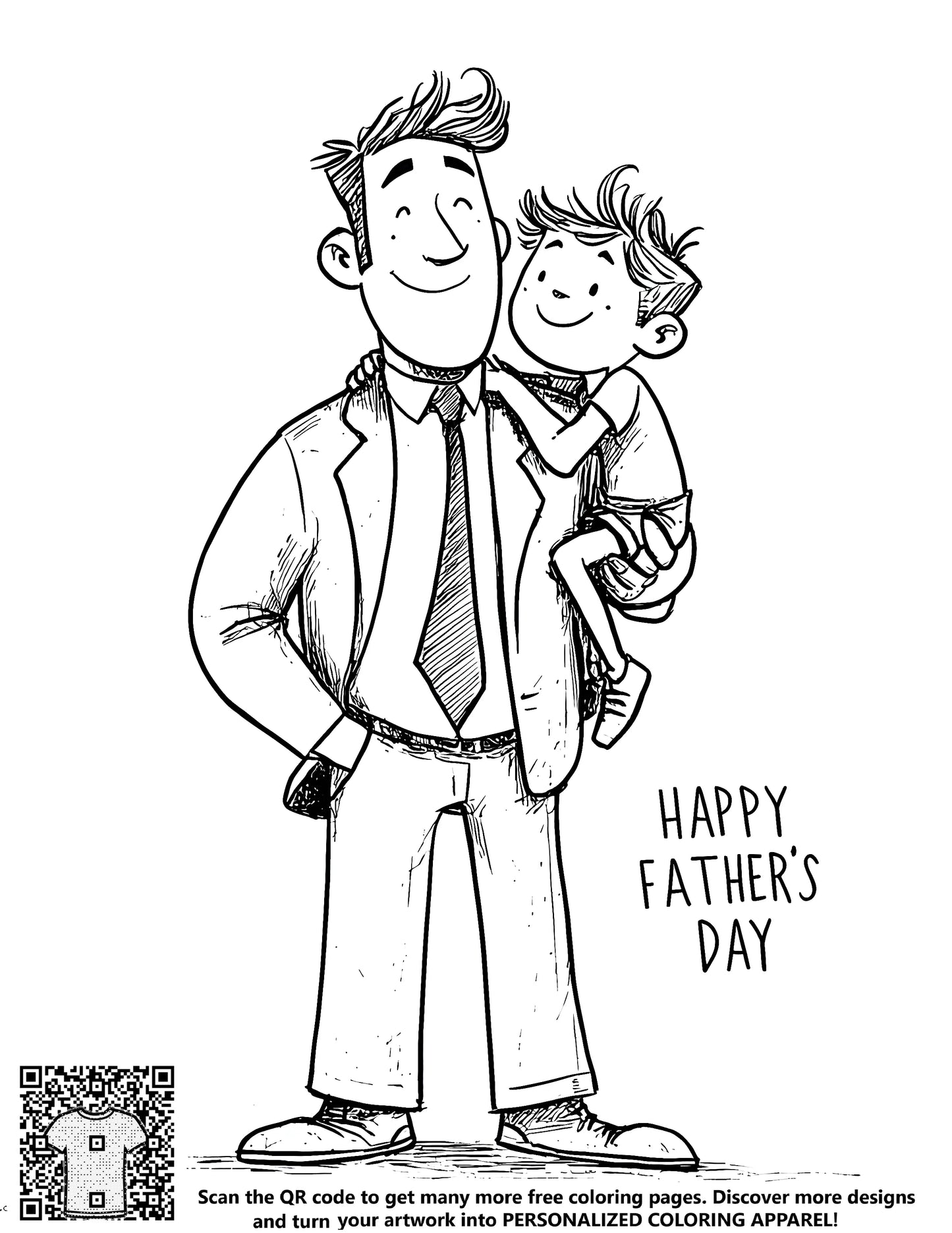 FREE Father's Day Coloring Page - Download NOW