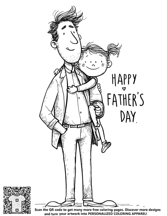 FREE Father's Day Coloring Page Download NOW