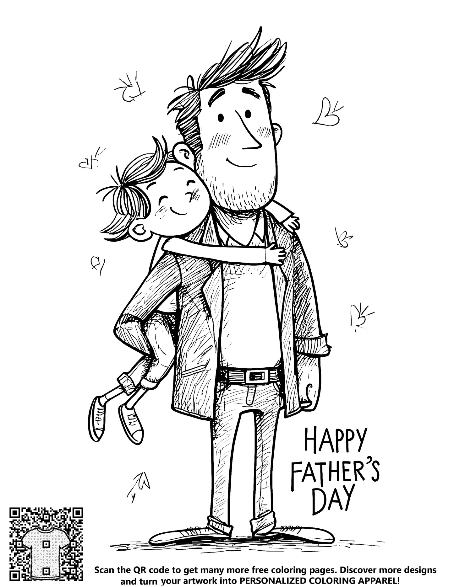 FREE Father's Day Coloring Page - Download NOW and Celebrate Love & Connection