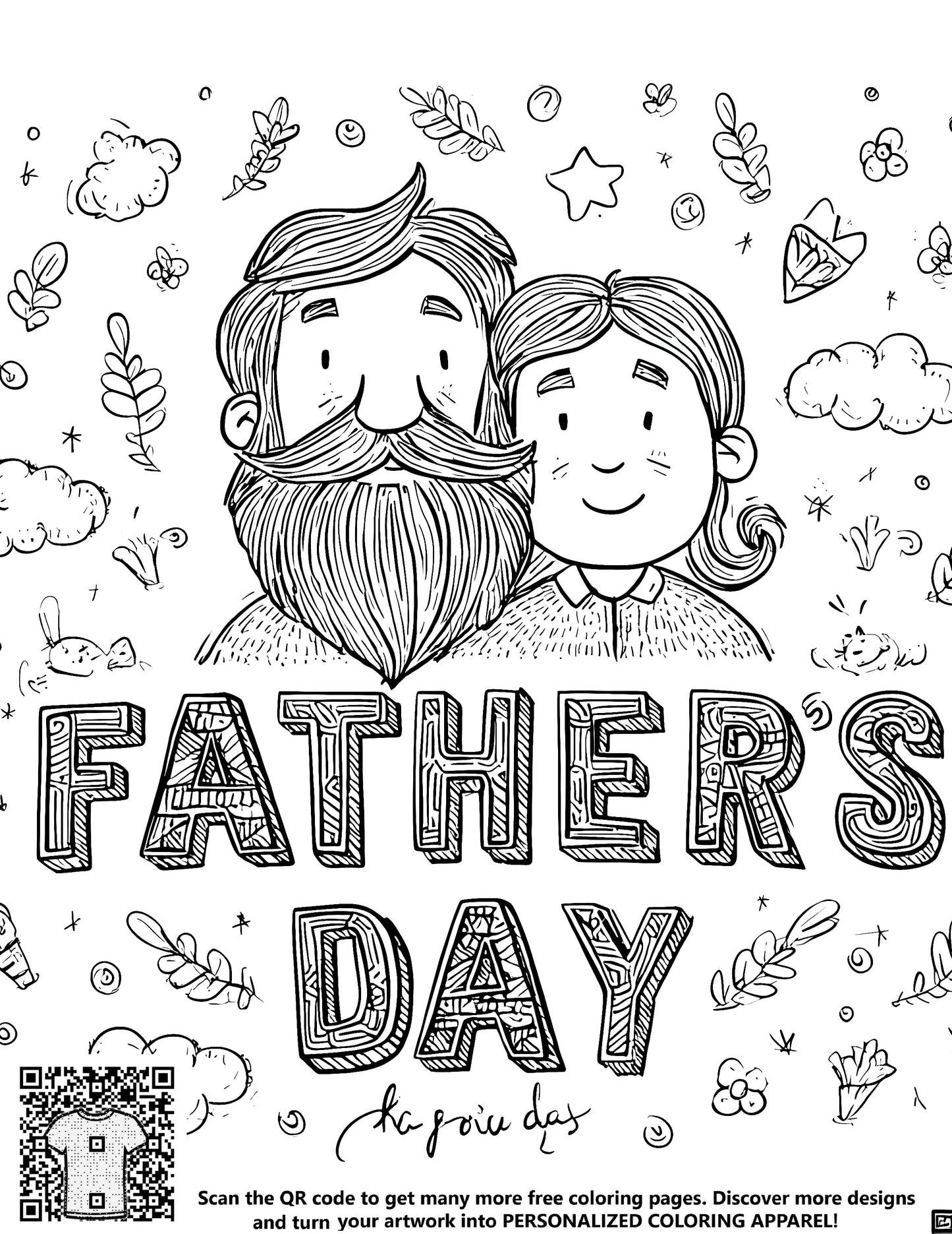 FREE Father's Day Coloring Page - Download NOW