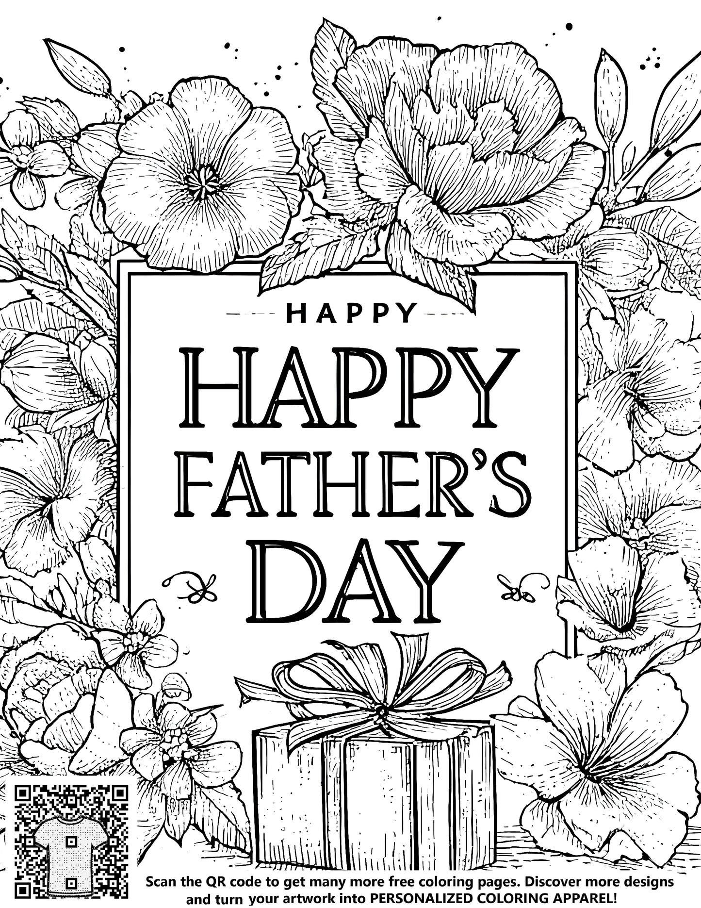 FREE Happy Father's Day Coloring Page Download NOW