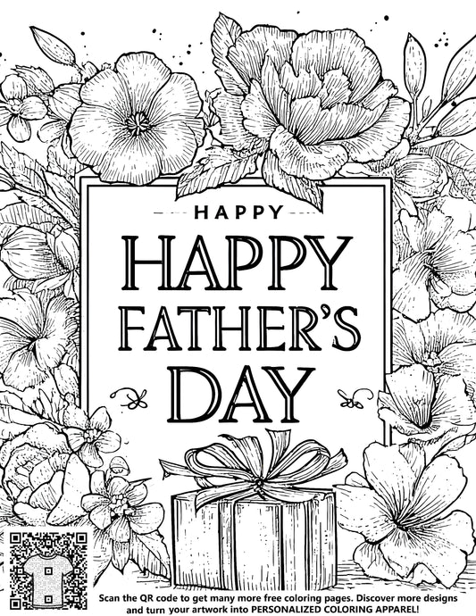 FREE Happy Father's Day Coloring Page Download NOW