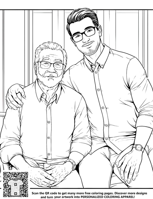 FREE Heartwarming Generations Coloring Page Download