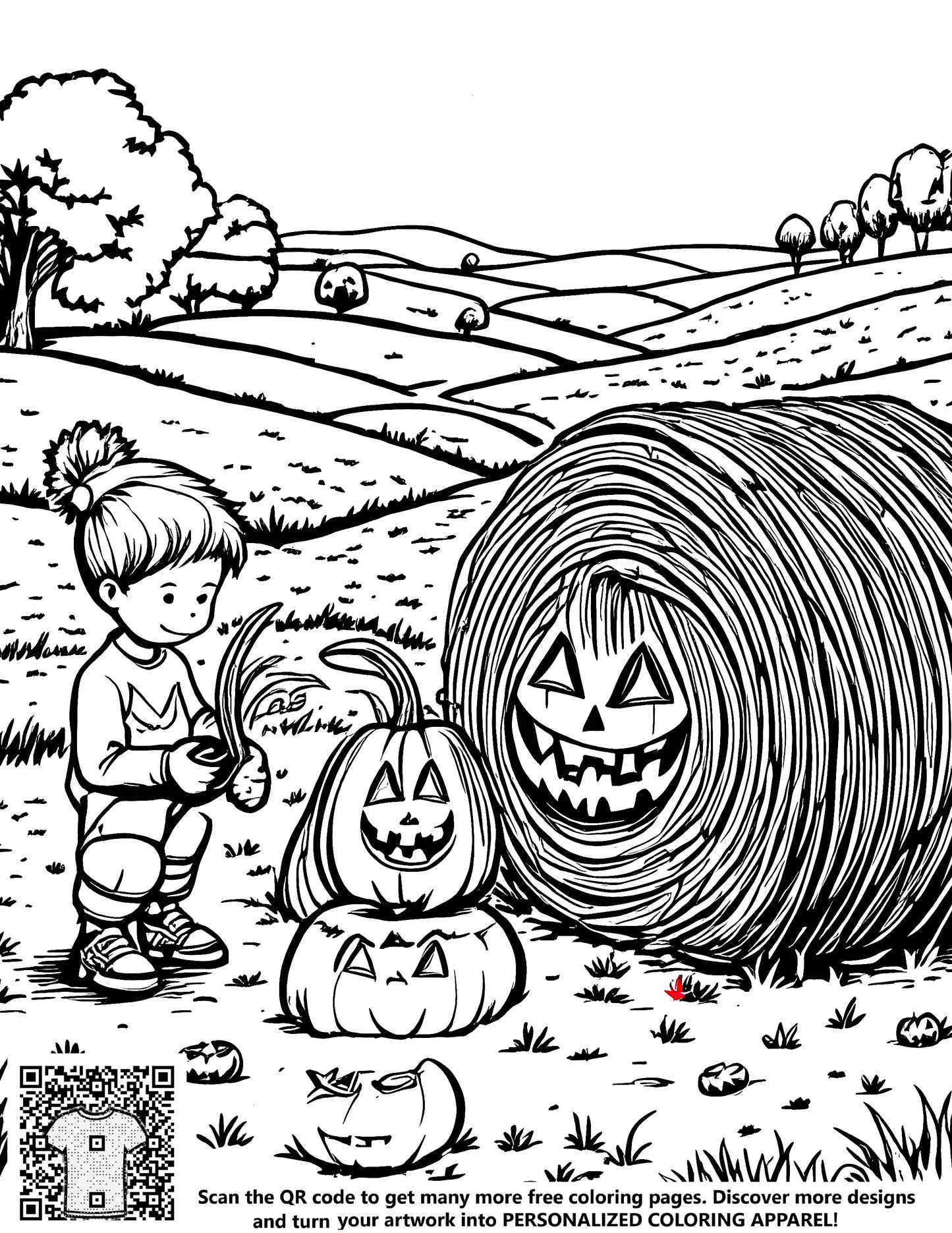 FREE Halloween Pumpkin Coloring Page - Printable Autumn Festivity Download
