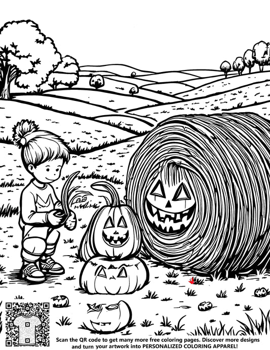 FREE Halloween Pumpkin Coloring Page - Printable Autumn Festivity Download
