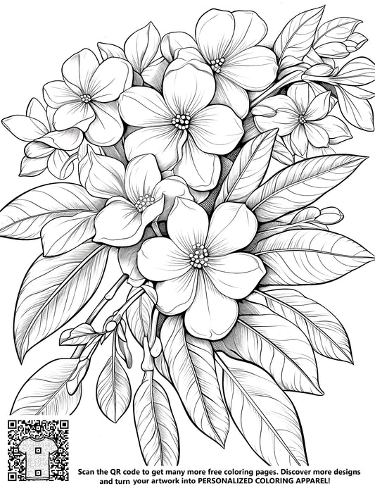 FREE Floral Arrangement Coloring Page - Printable Download