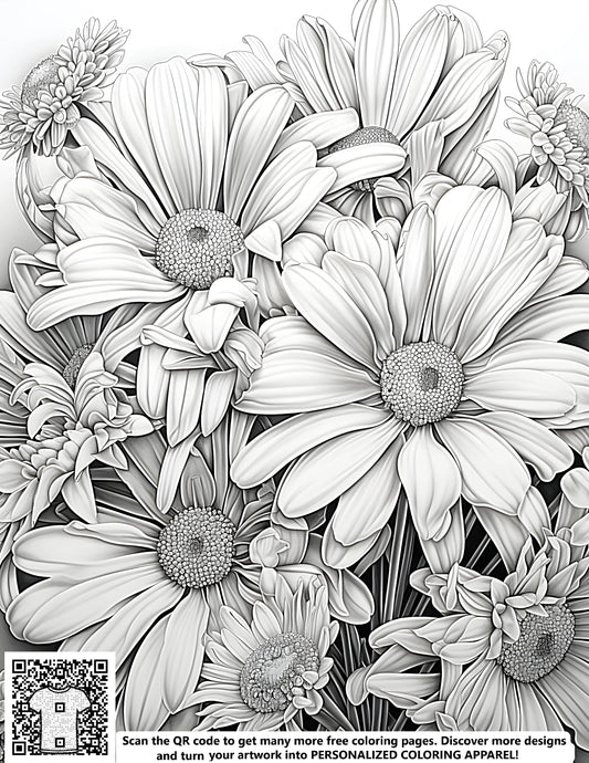 FREE Daisy Bloom Coloring Page - Printable Download