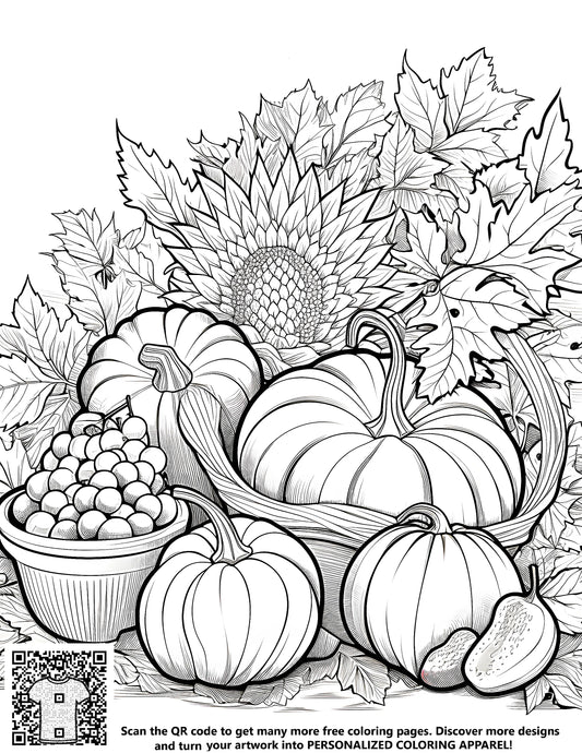 FREE Harvest-Themed Coloring Page Download NOW