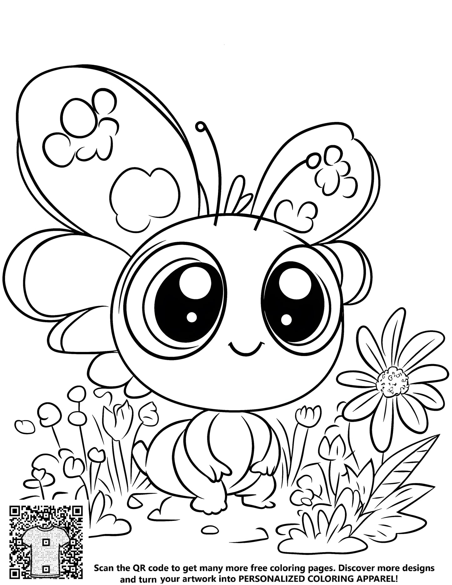 FREE Butterfly Garden Coloring Page - Printable Download
