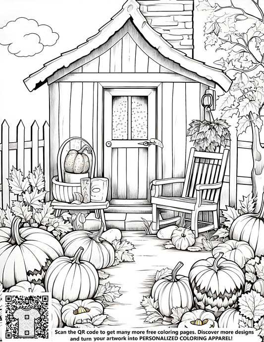 FREE Autumn Garden Coloring Page - Download NOW