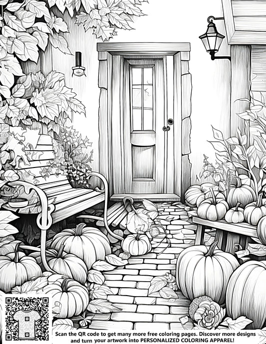 FREE Autumn Garden Coloring Page - Download NOW