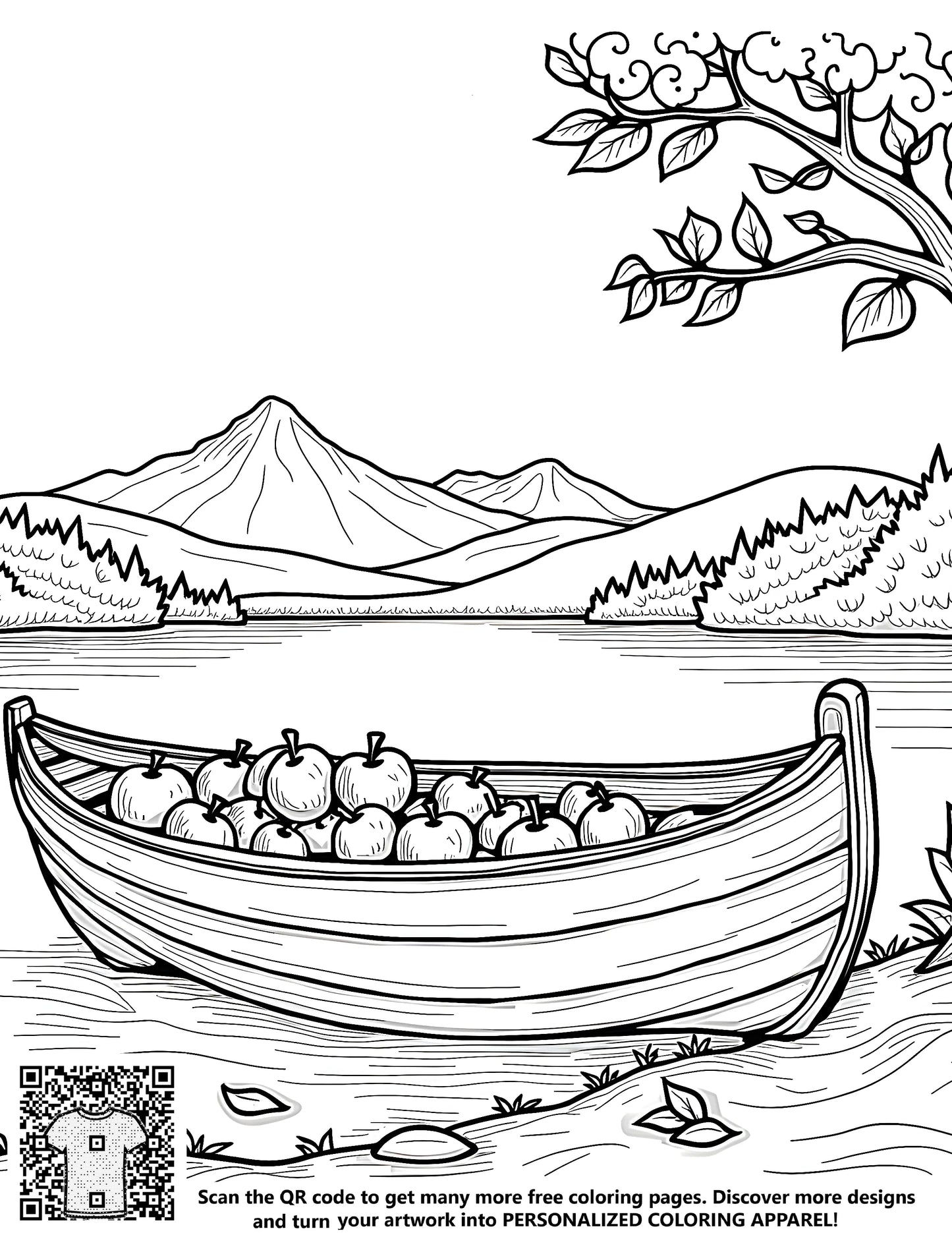 FREE Lakeside Serenity Coloring Page - Printable Download