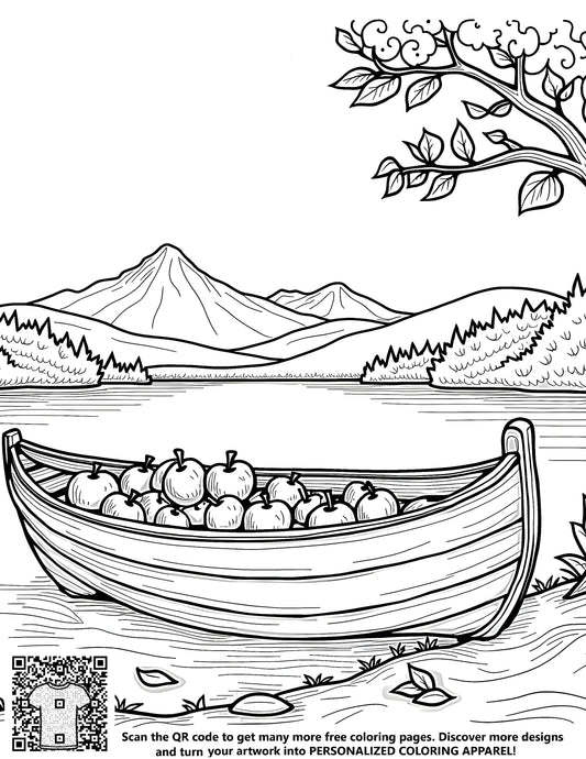 FREE Lakeside Serenity Coloring Page - Printable Download