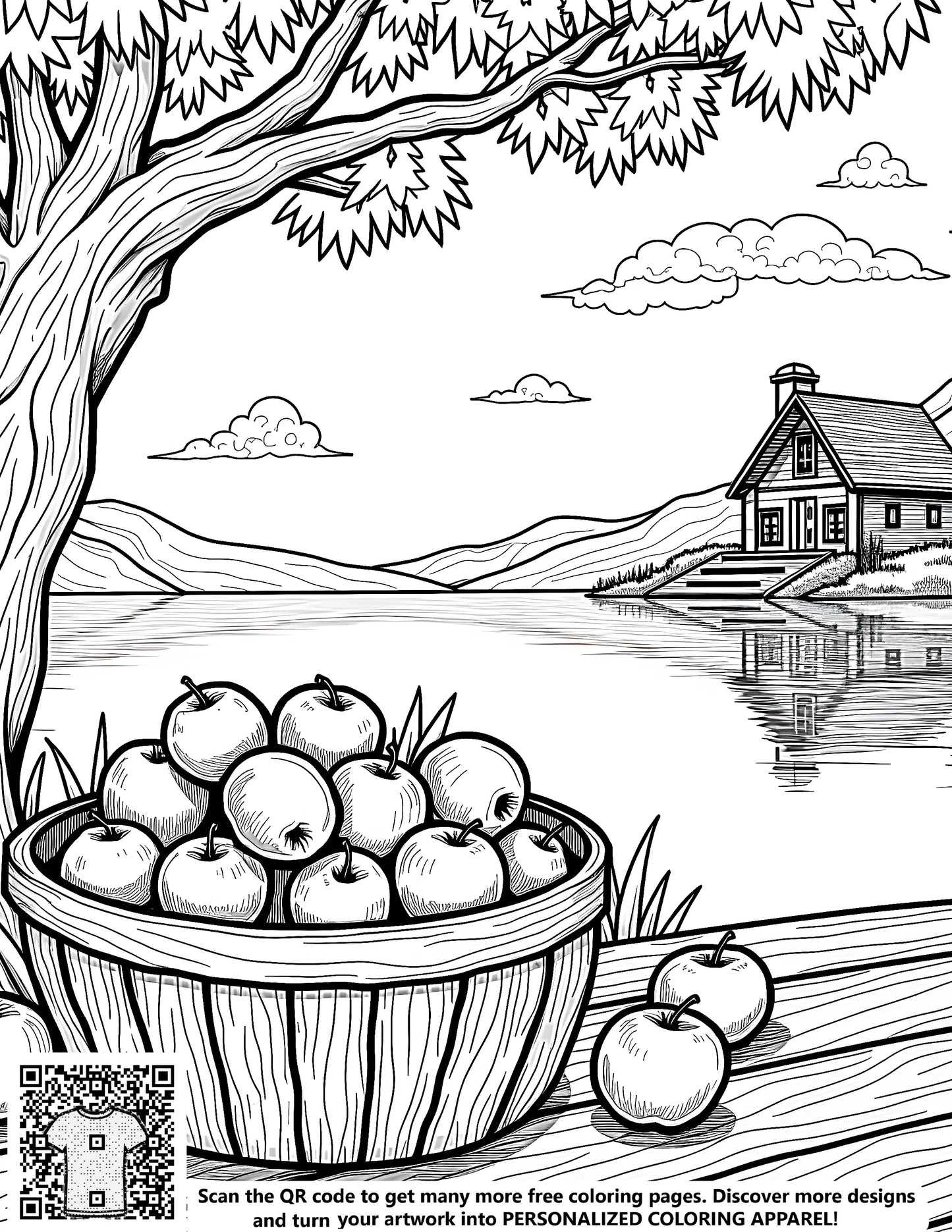 FREE Tranquil Countryside Coloring Page Download
