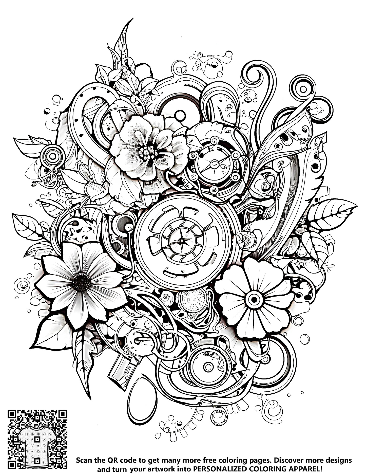 FREE Intricate Floral Coloring Page Download NOW