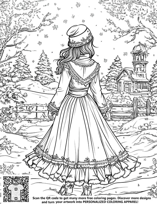 FREE Winter Wonderland Coloring Page - Download NOW
