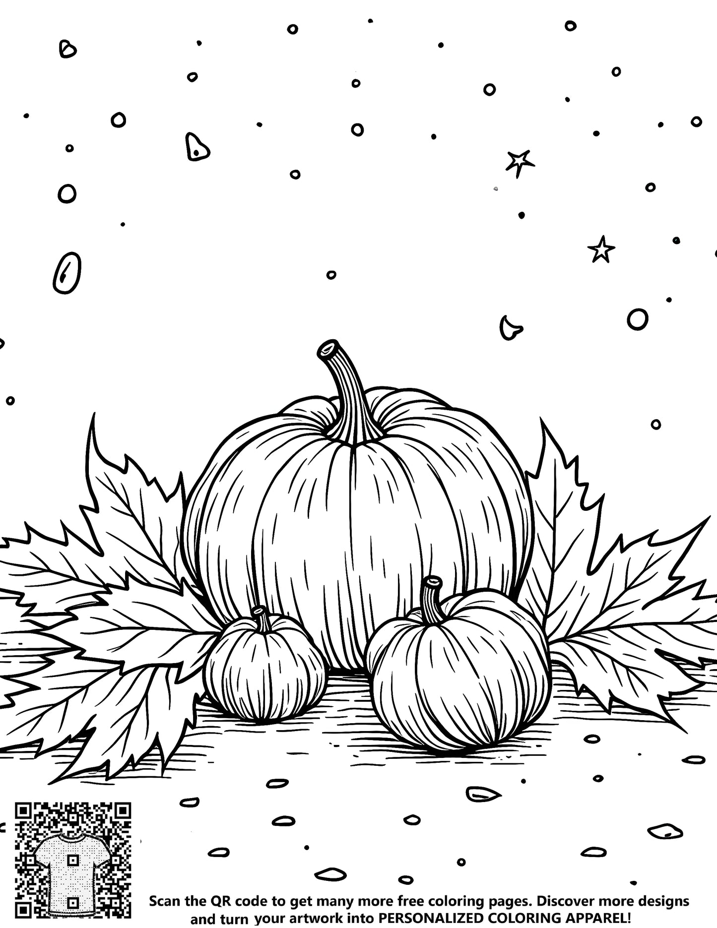 FREE Autumn Night Pumpkin Coloring Page - Download NOW