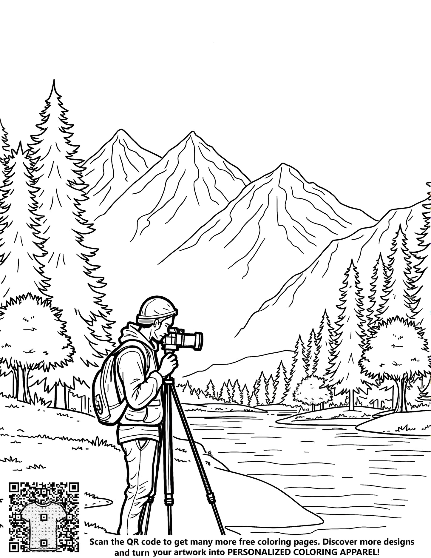 FREE Mountain Adventure Coloring Page Download NOW