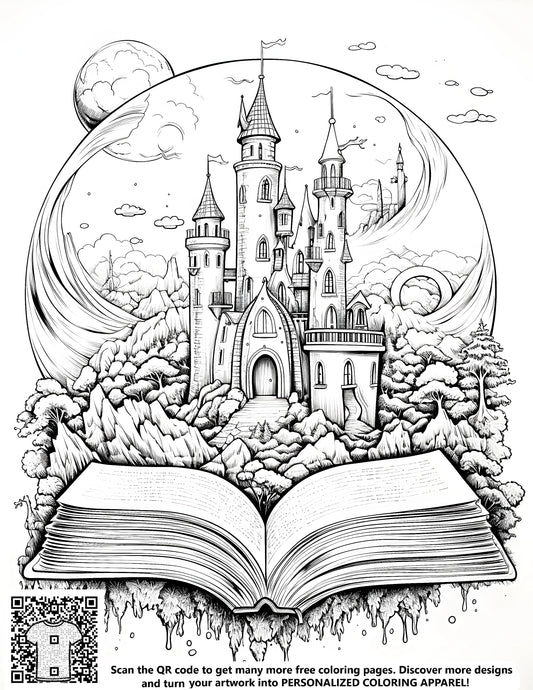 FREE Fantasy Castle Coloring Page - Printable Download