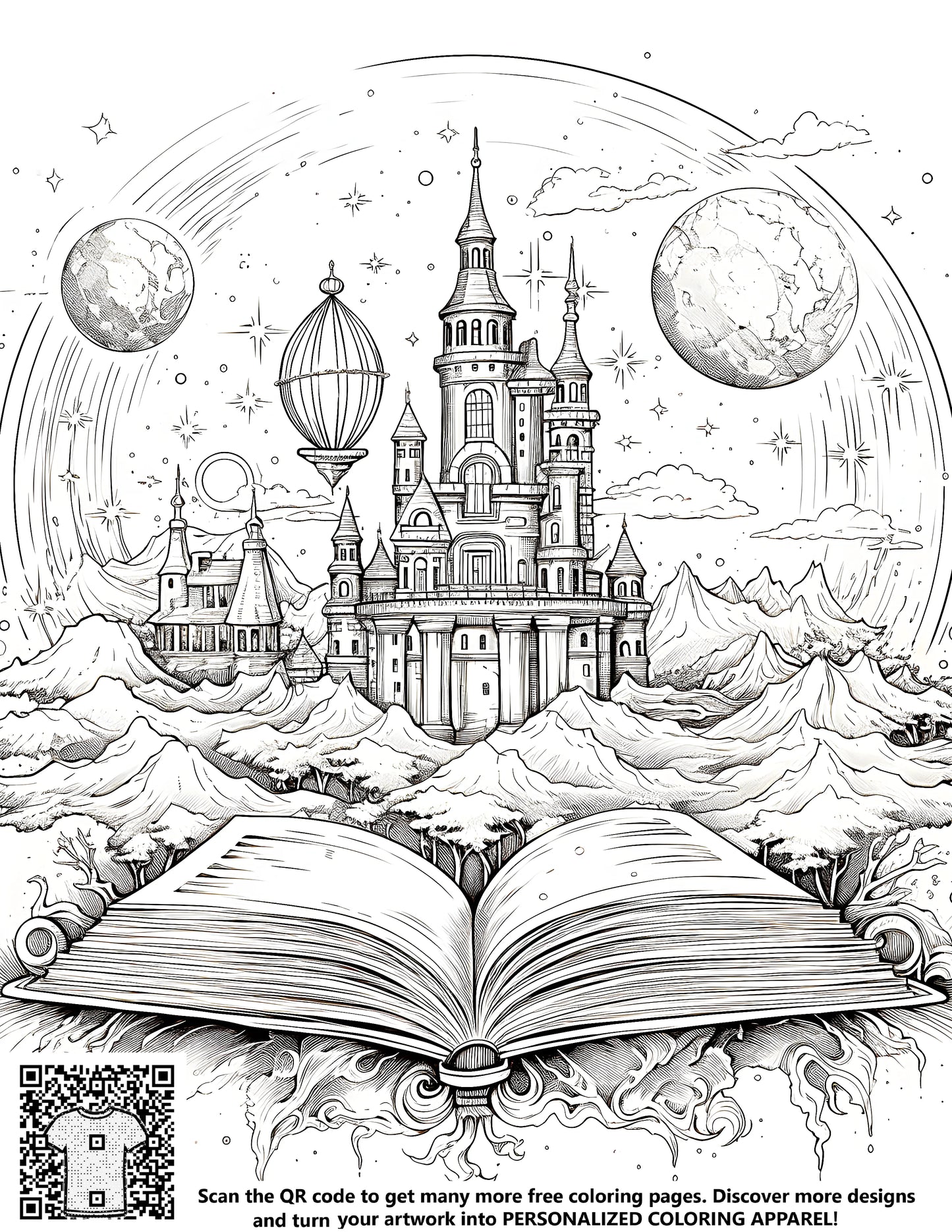 FREE Enchanted Castle Coloring Page - Printable Download