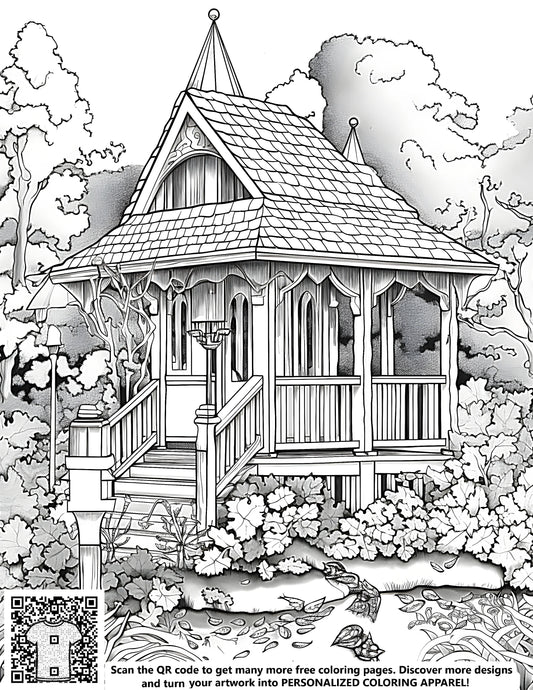 FREE Garden House Coloring Page - Download NOW