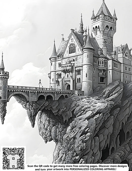 FREE Medieval Castle Coloring Page - Printable Download