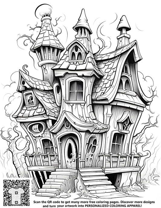 FREE Fantasy House Coloring Page - Download NOW