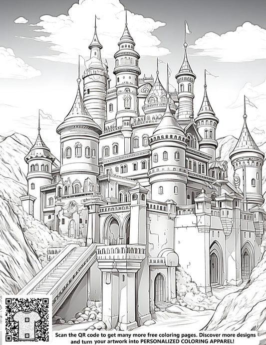 FREE Medieval Castle Coloring Page - Printable Download