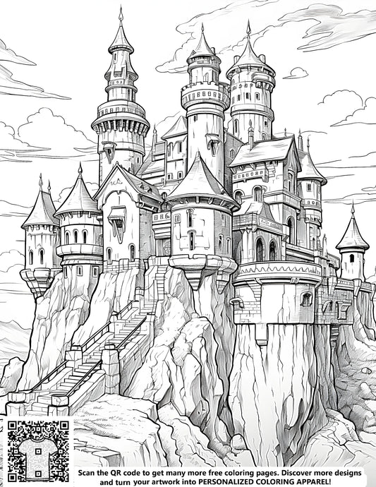 FREE Medieval Castle Coloring Page - Printable Download