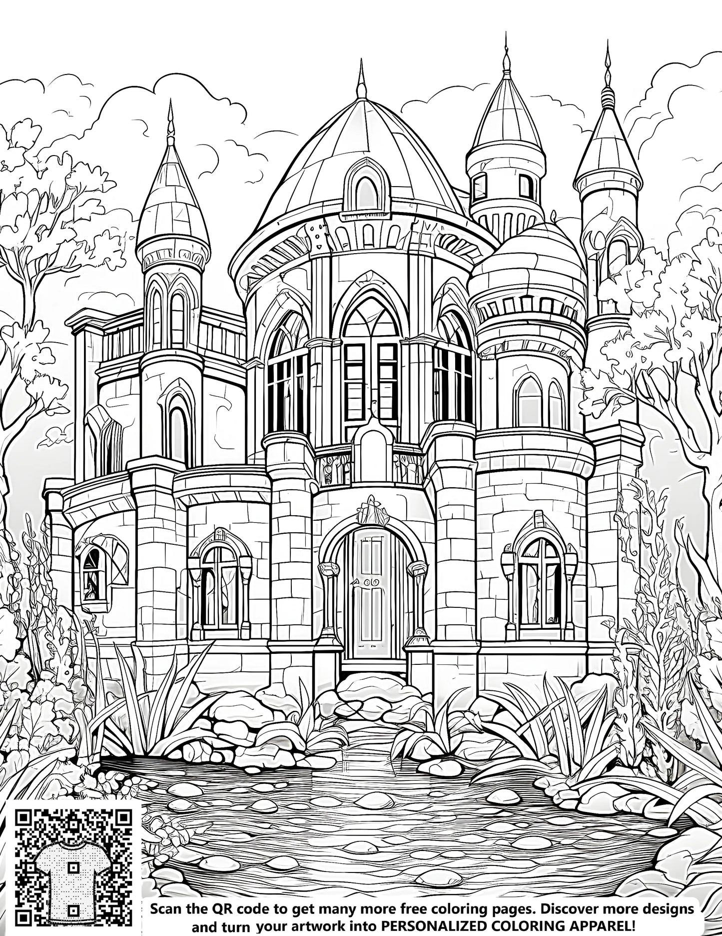 FREE Fairy Tale Castle Coloring Page - Printable Download