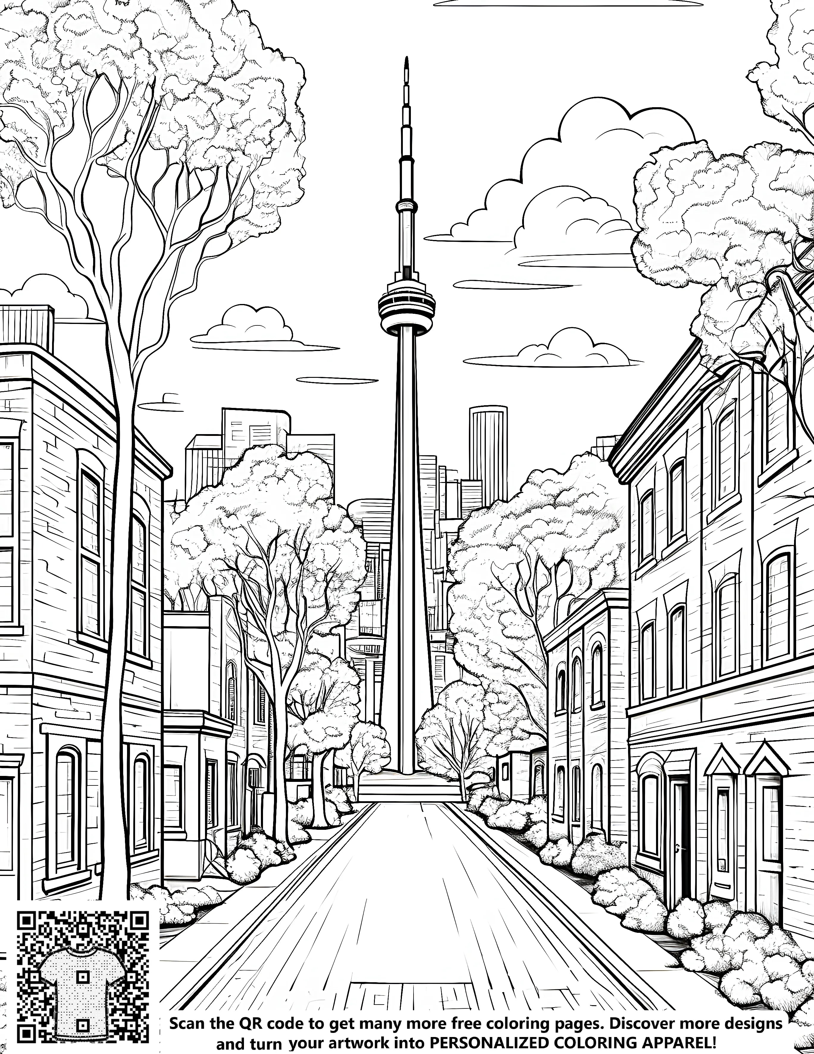Free Urban Street Coloring Page PDF – Davinci in You