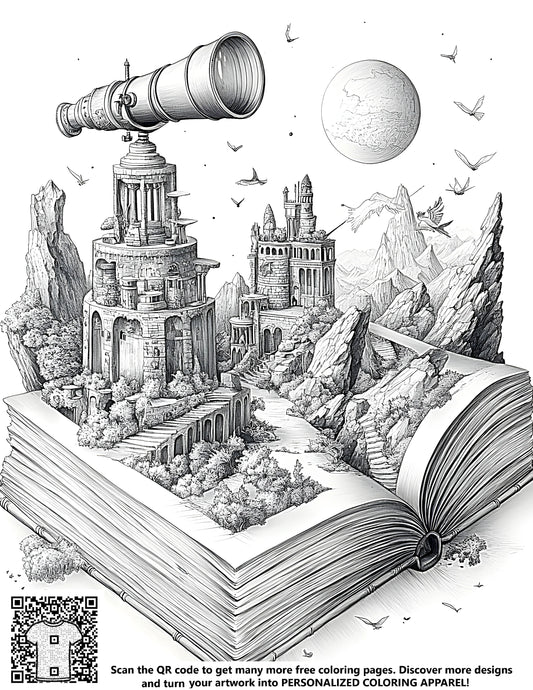 FREE Fantasy World Coloring Page - Download NOW