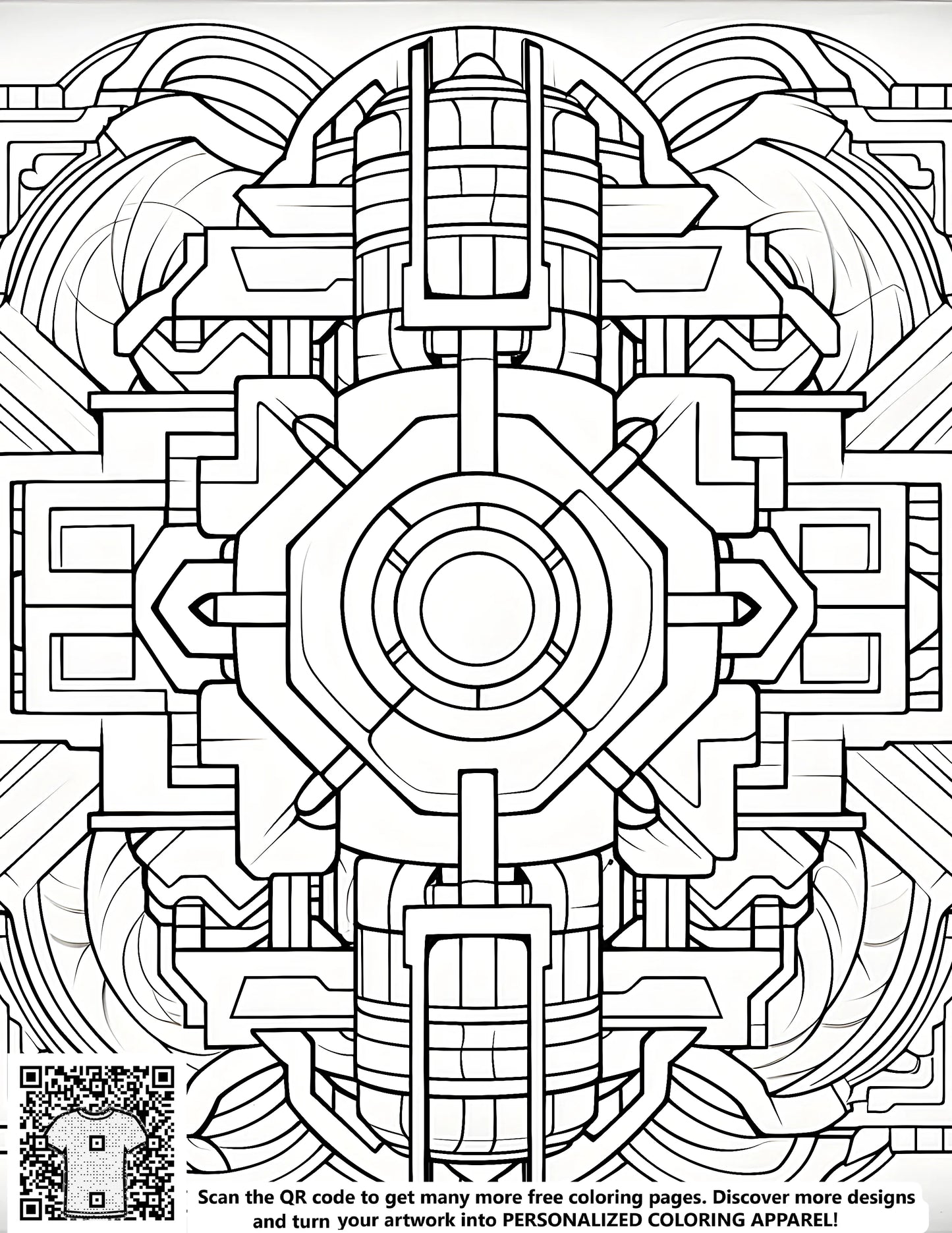 FREE Abstract Geometric Coloring Page - Download NOW