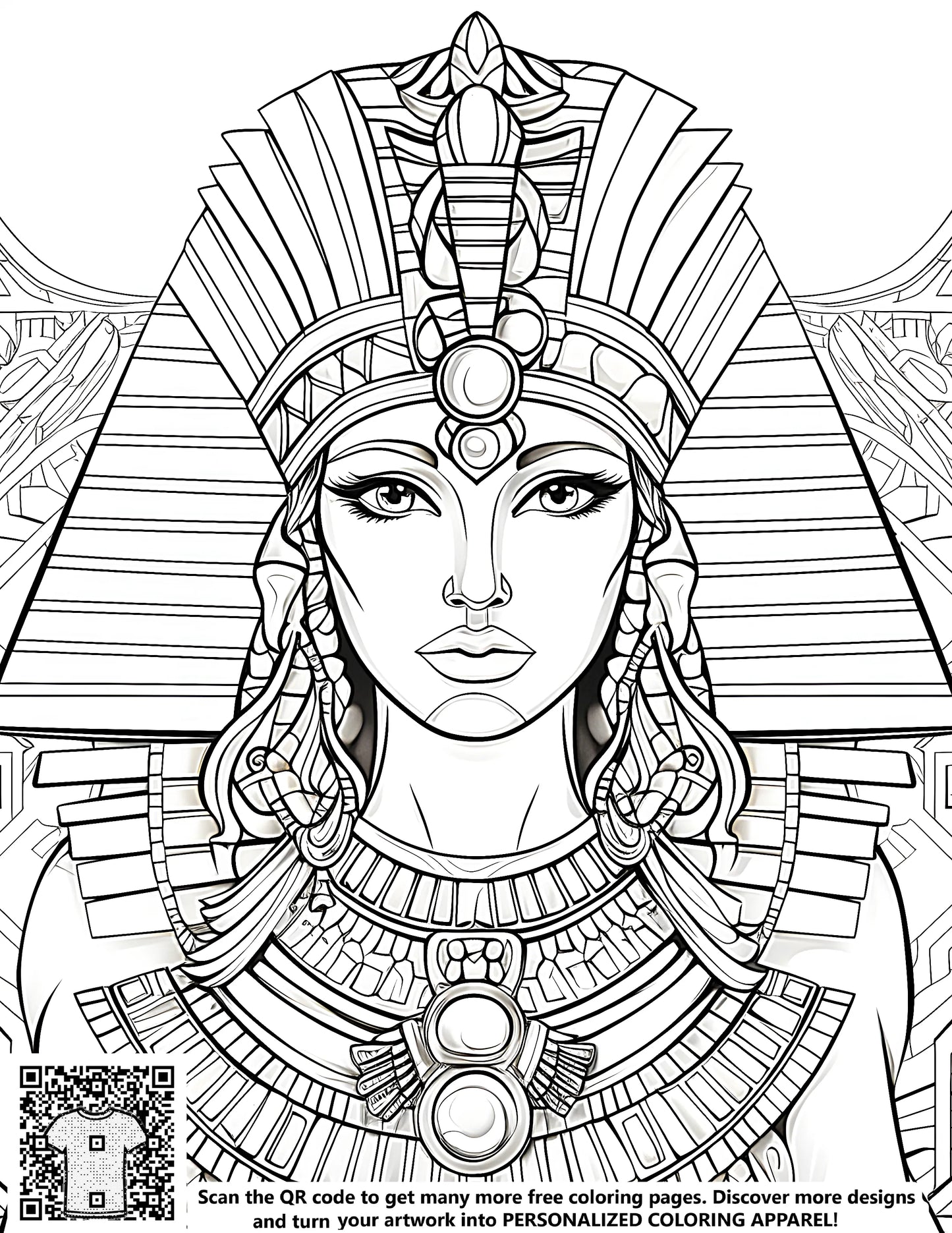 FREE Egyptian Pharaoh Coloring Page Download NOW