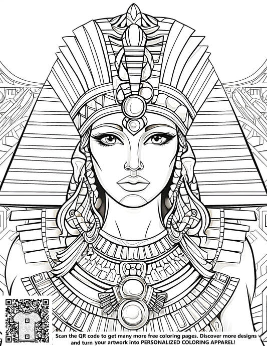 FREE Egyptian Pharaoh Coloring Page Download NOW