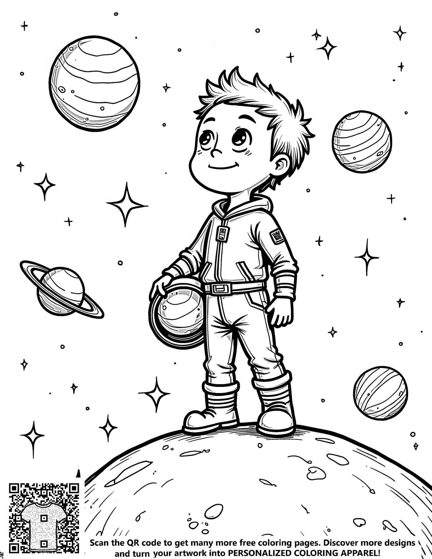 FREE Astronaut Adventure Coloring Page - Download NOW